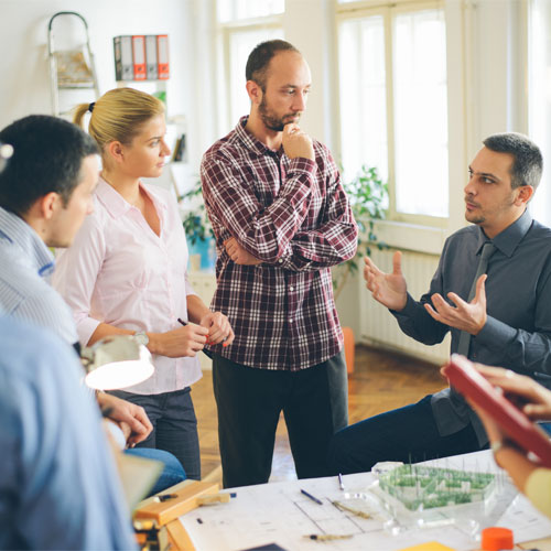 Business owner working